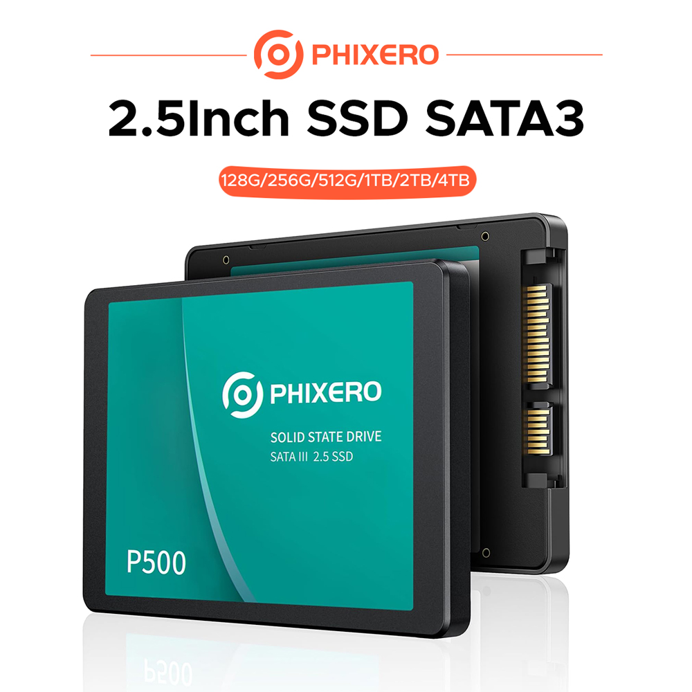 Ssd 500Gb - PHIXERO SSD SATAIII 128G/256G/512G/1TB/2TB/4TB AHCI, Masaüstü